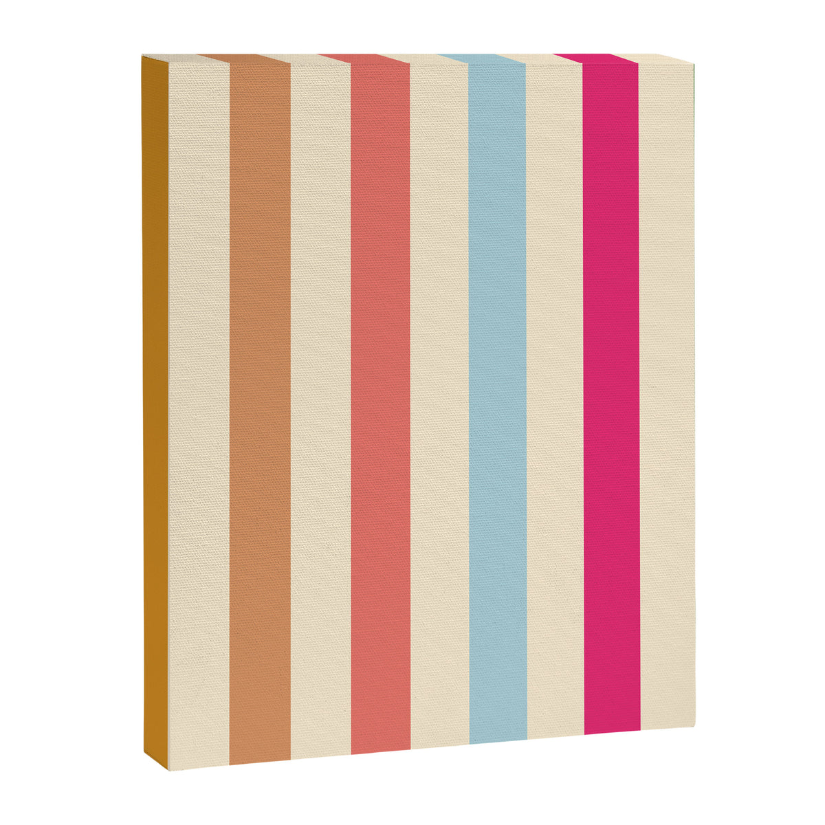 Retro French Rainbow Stripes Canvas Print Gallery Image 6