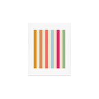 Retro French Rainbow Stripes Art Print Gallery Image 1