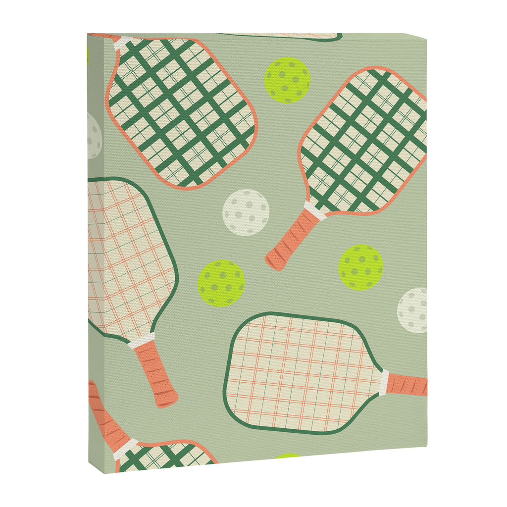 Retro Pickleball Pattern Canvas Print Gallery Image 6