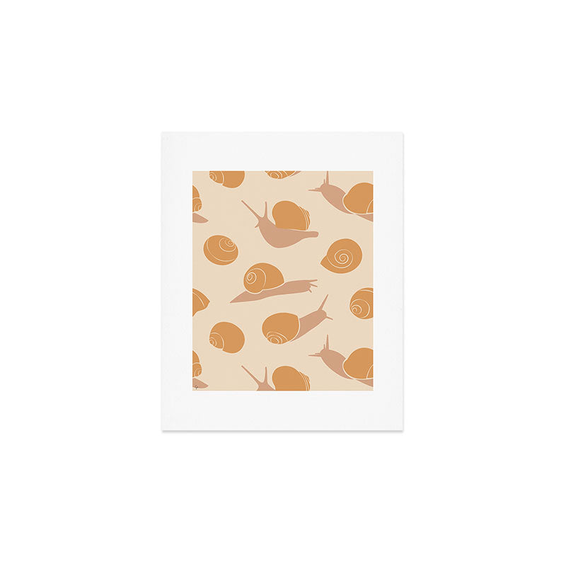 Retro Snail Pattern Art Print Gallery Image 1