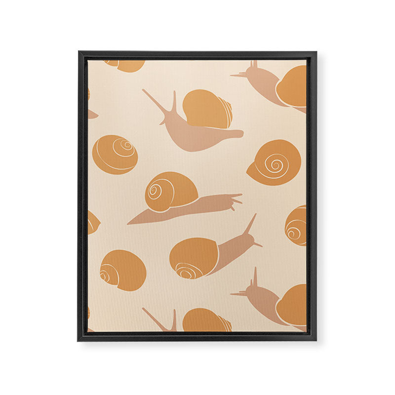Retro Snail Pattern Framed Canvas Print Gallery Image 8