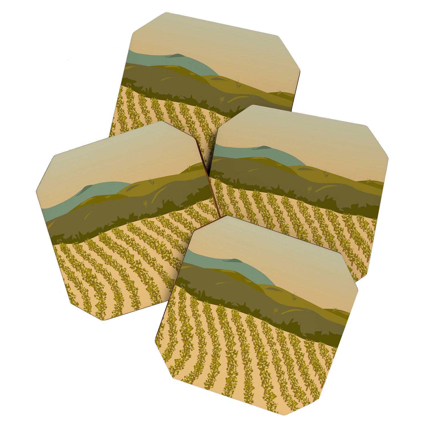 Santa Rosa, California Vineyard Coaster Gallery Image 1