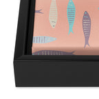 Sardines on Pink Framed Canvas Print Gallery Image 3