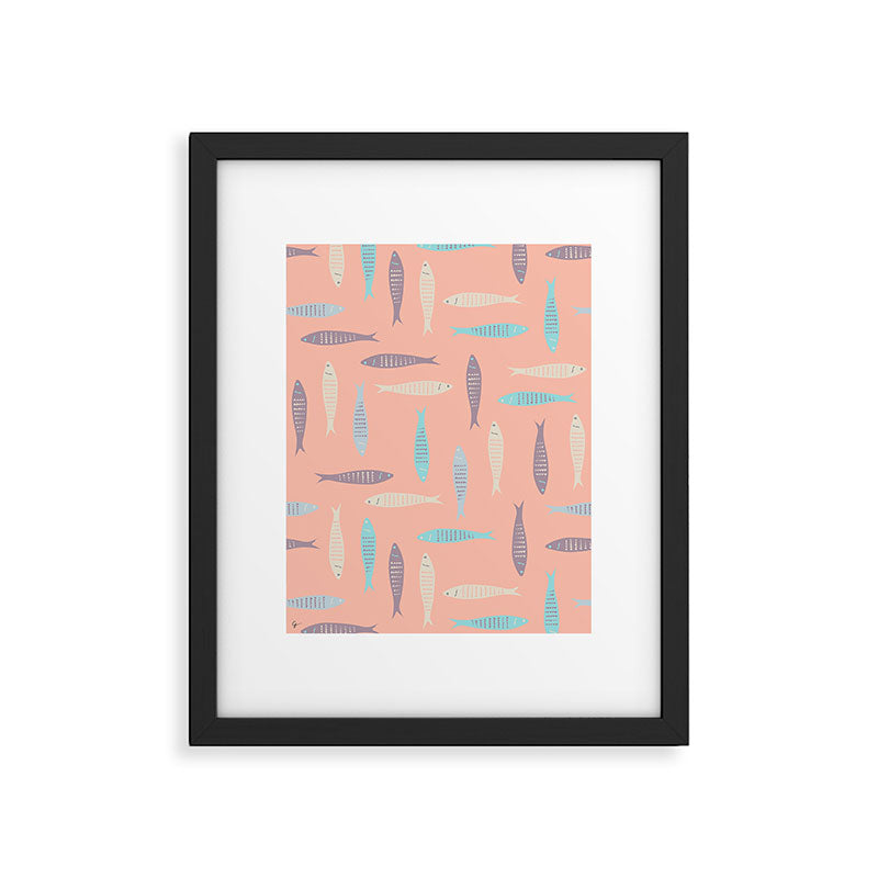 Sardines on Pink Framed Art Print Gallery Image 5