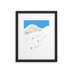 Snowy Mountain Skiers Framed Art Print Gallery Image 4