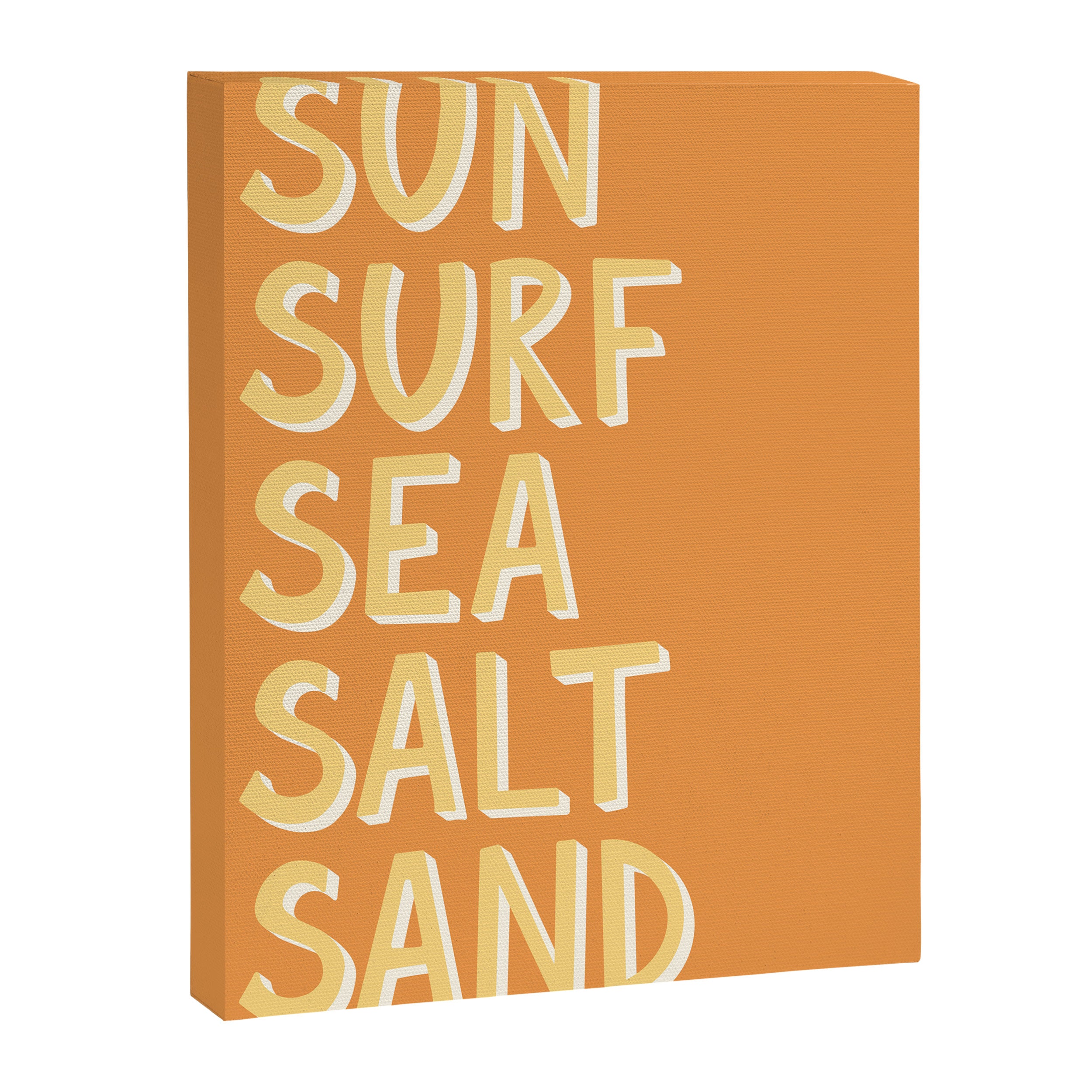 Sun Surf Sea Salt Sand Hand Lettering Canvas Print Gallery Image 6