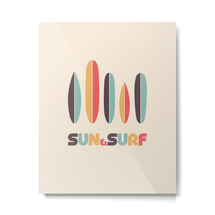 Sun & Surf Surfboards - Retro Rainbow Metal Print Gallery Image 1