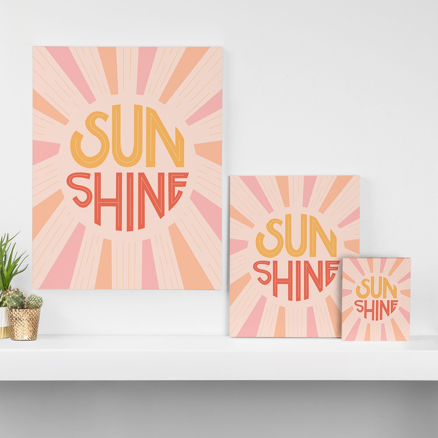 Sunshine Hand Lettering Canvas Print Gallery Image 3
