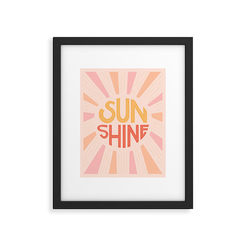 Sunshine Hand Lettering Framed Art Print Gallery Image 5
