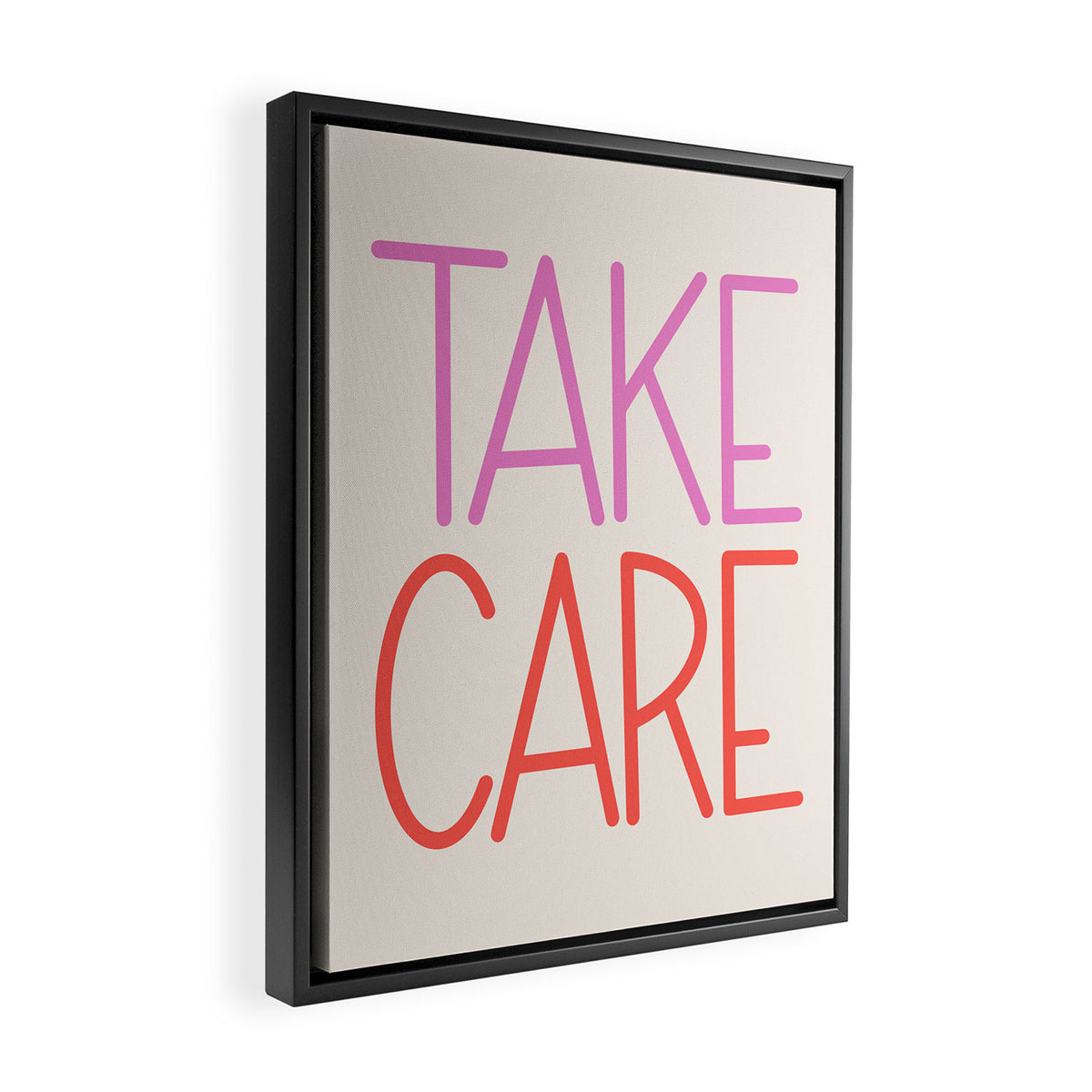 Take Care Framed Canvas Print Gallery Image 2