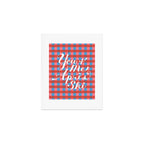 You and Me Apres Ski in Plaid Art Print Gallery Image 1