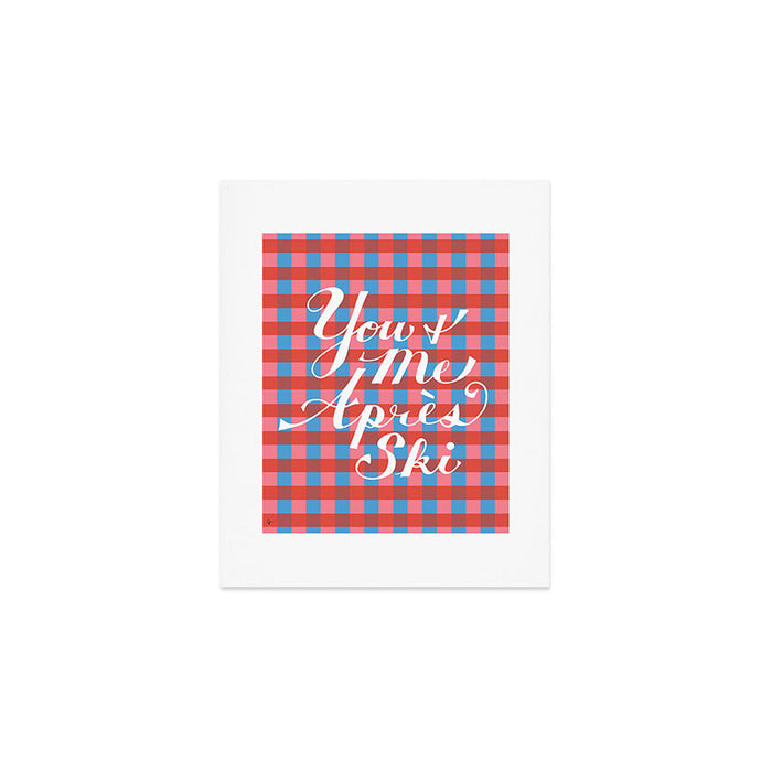 You and Me Apres Ski in Plaid Art Print Gallery Image 1