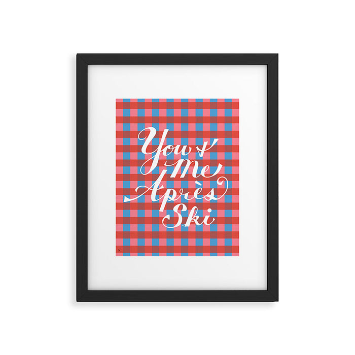 You and Me Apres Ski in Plaid Framed Art Print Gallery Image 1