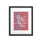 You and Me Apres Ski in Plaid Framed Art Print Gallery Image 5