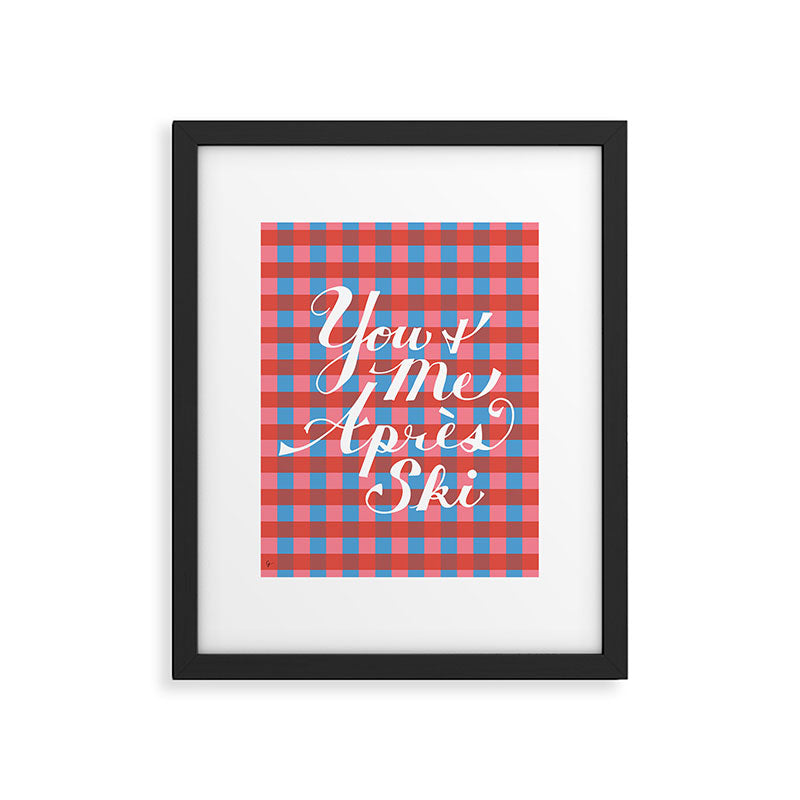 You and Me Apres Ski in Plaid Framed Art Print Gallery Image 5