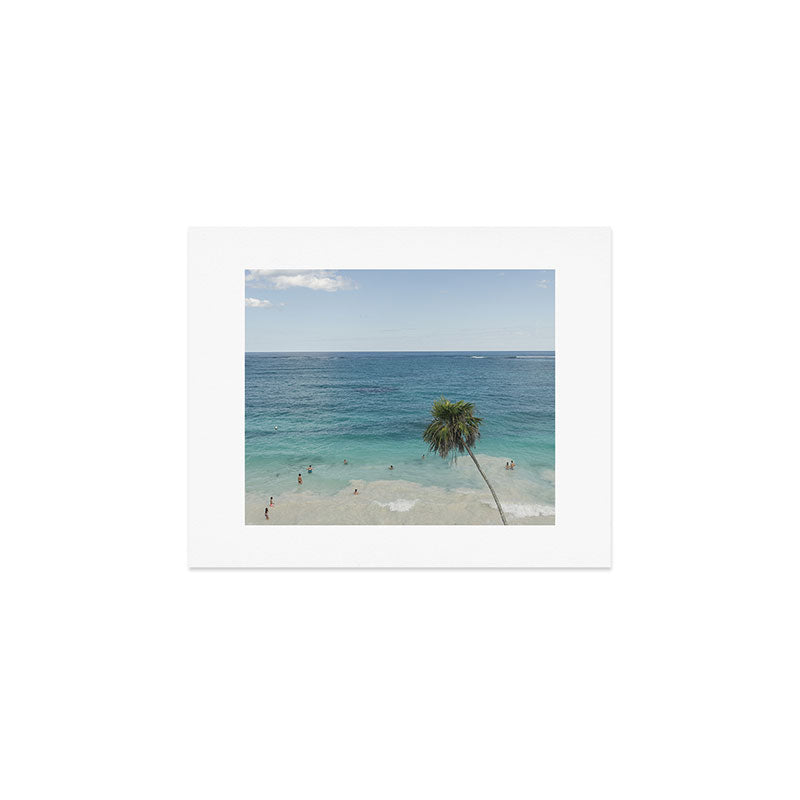 Retro Palm Beach Scene - Turquoise Ocean Wall Art Photography Art Print Gallery Image 1