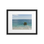 Retro Palm Beach Scene - Turquoise Ocean Wall Art Photography Framed Art Print Gallery Image 5