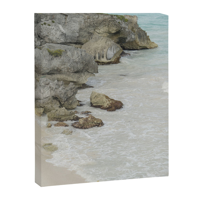 Soft Waves Along Rocky Shore Canvas Print Gallery Image 1