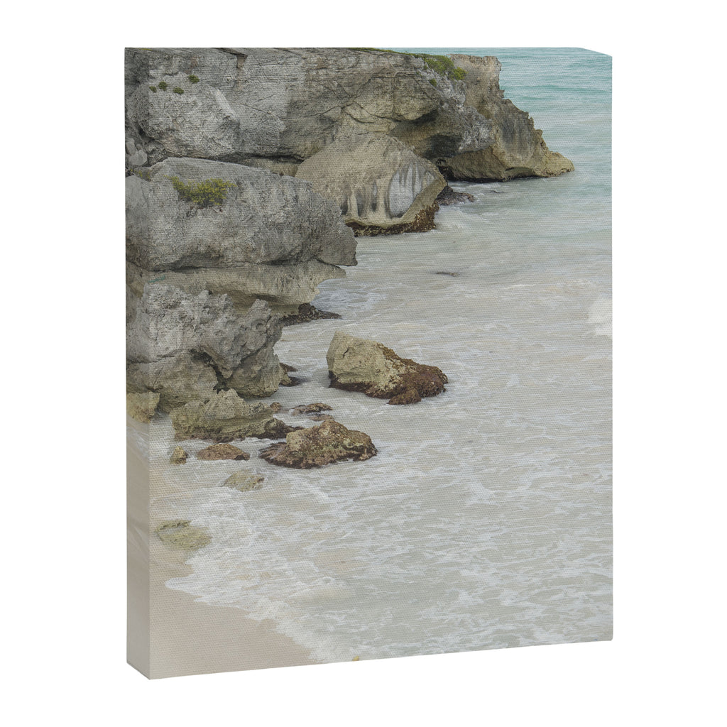 Soft Waves Along Rocky Shore Canvas Print Gallery Image 6
