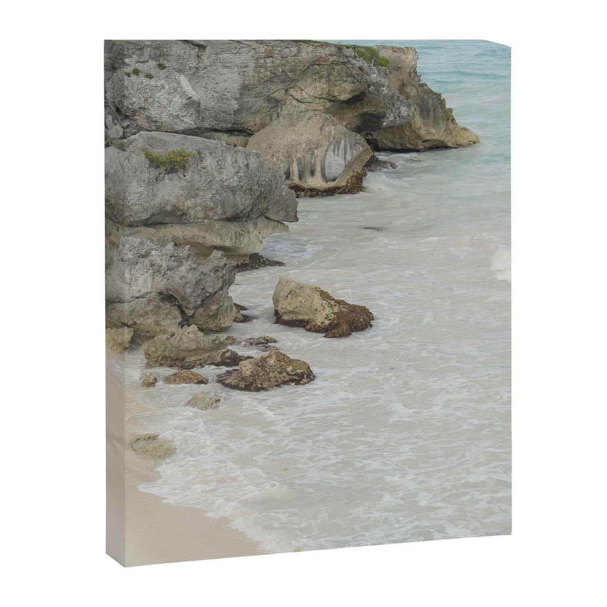 Soft Waves Along Rocky Shore Canvas Print Gallery Image 6