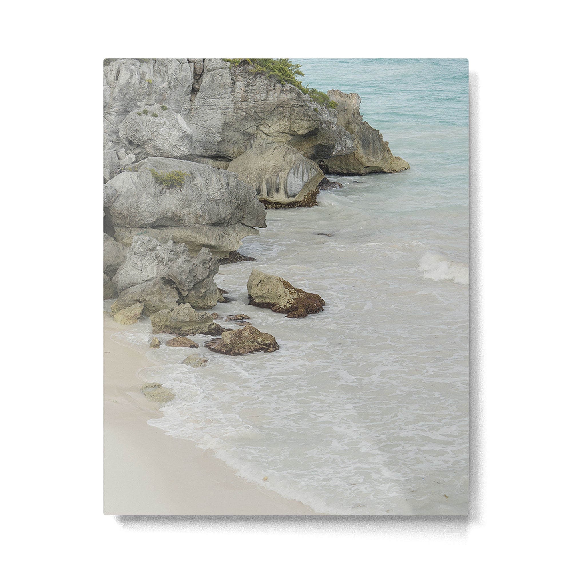 Soft Waves Along Rocky Shore Metal Print Gallery Image 4