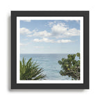 Tropical Ocean View - Blue Sea and Lush Greenery Wall Art Framed Art Print Gallery Image 1