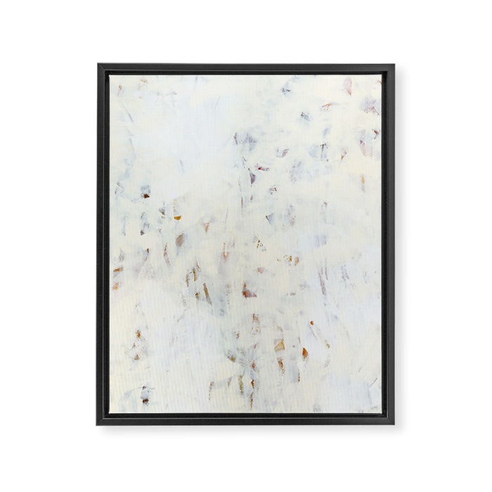 Highlandia 1 - all white abstract painting Framed Canvas Print Gallery Image 1