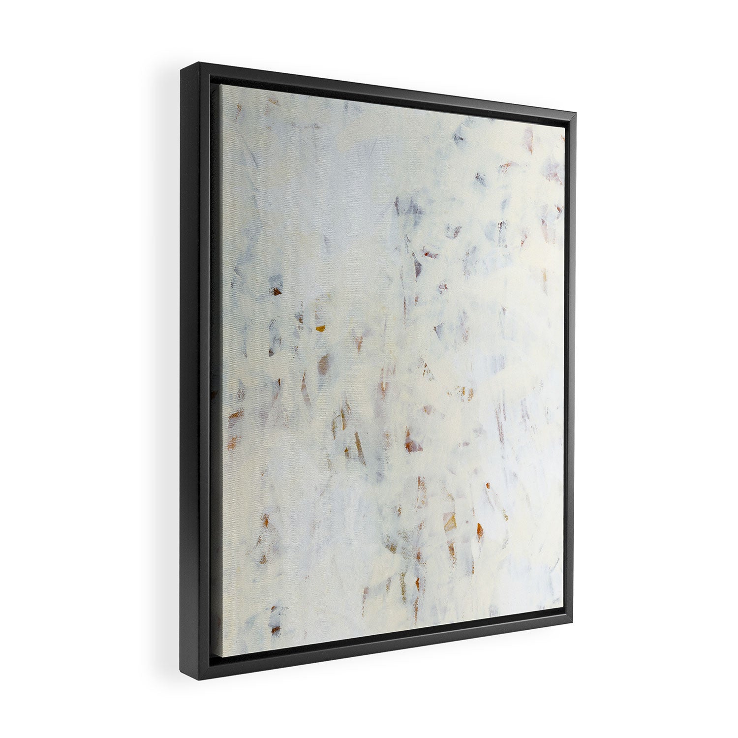 Highlandia 1 - all white abstract painting Framed Canvas Print Gallery Image 2