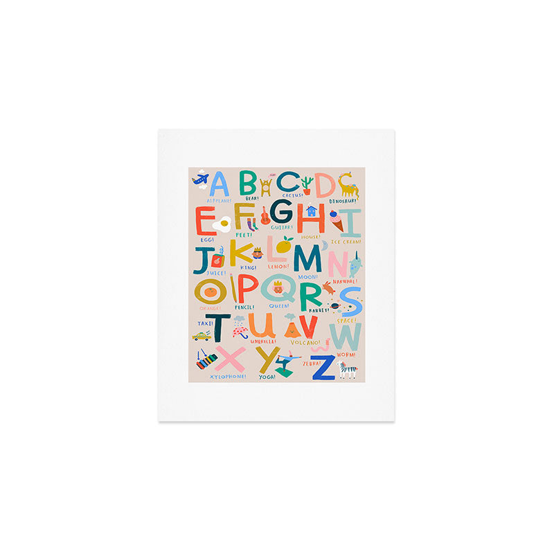 Fun Things Alphabet Art Print