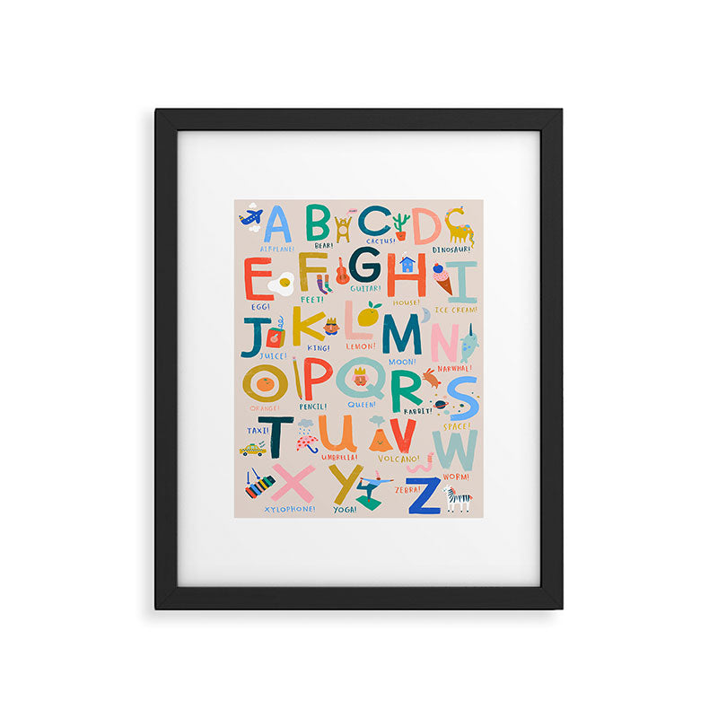 Fun Things Alphabet Framed Art Print Gallery Image 5