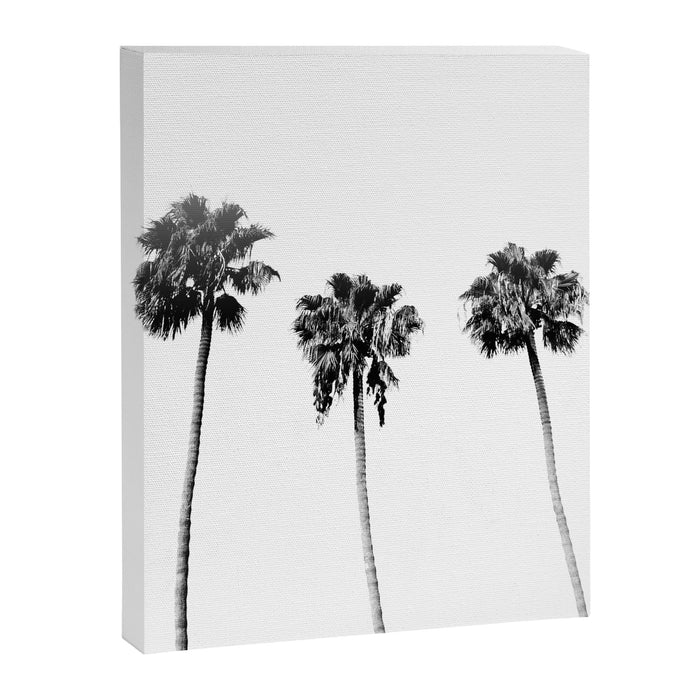 Black + White Palm Trees Canvas Print Gallery Image 1