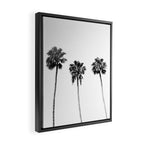 Black + White Palm Trees Framed Canvas Print Gallery Image 2