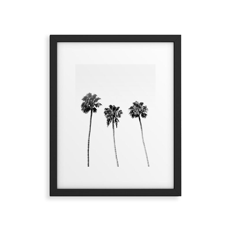 Black + White Palm Trees Framed Art Print Gallery Image 5