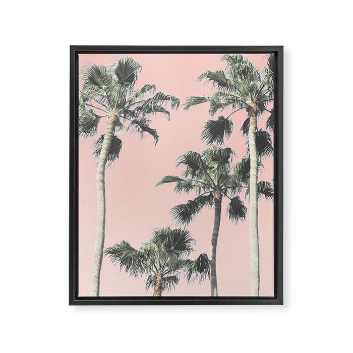 Blush Palms Framed Canvas Print Gallery Image 1