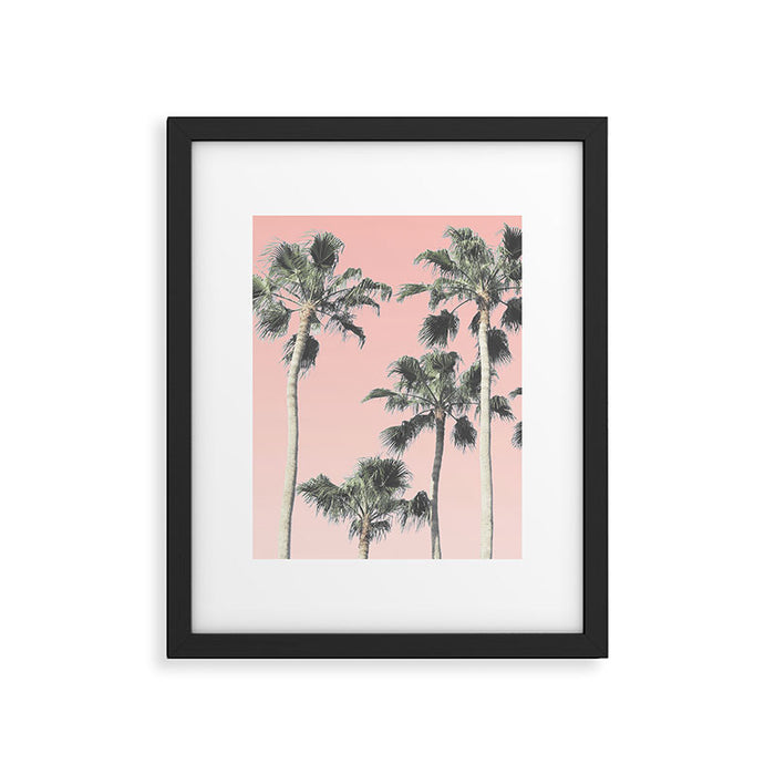 Blush Palms Framed Art Print Gallery Image 1