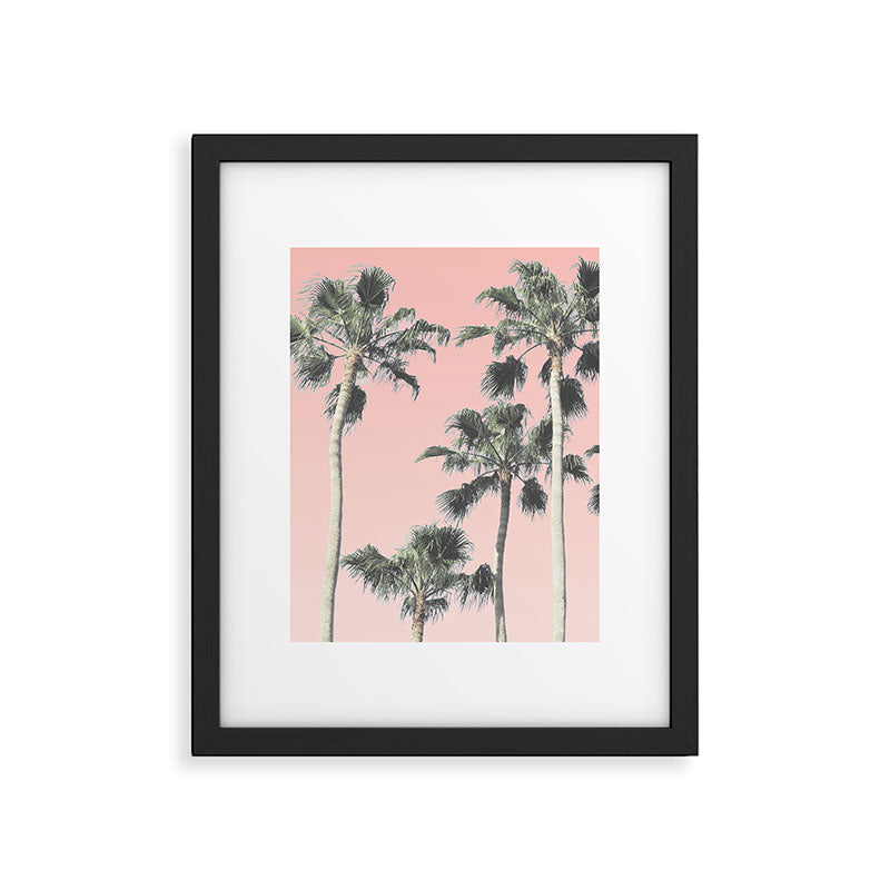 Blush Palms Framed Art Print Gallery Image 5