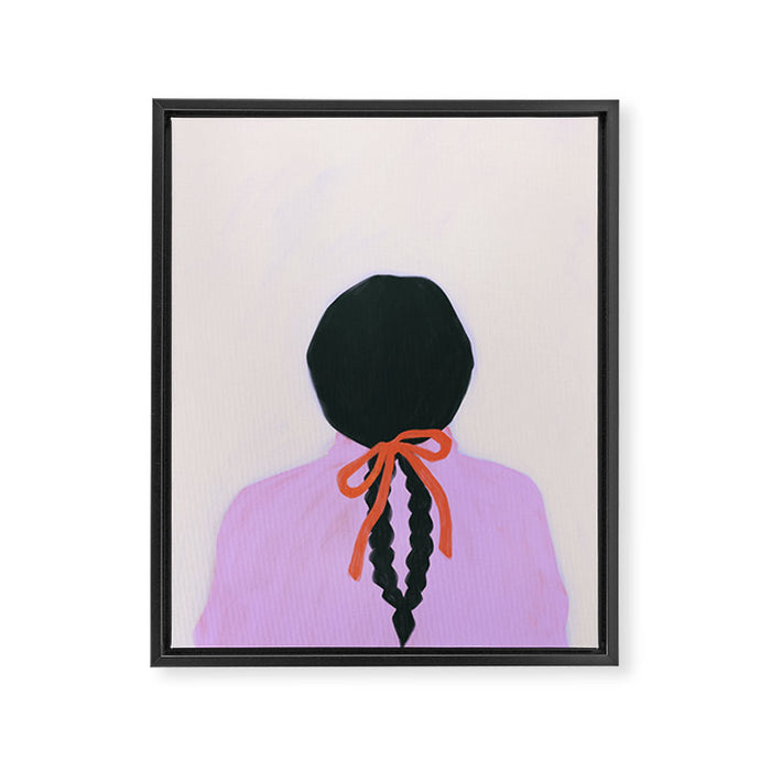 braids & a bow Framed Canvas Print Gallery Image 1