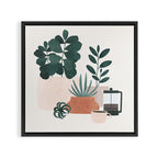 Coffee & Plants x The Sill Framed Canvas Print Gallery Image 3