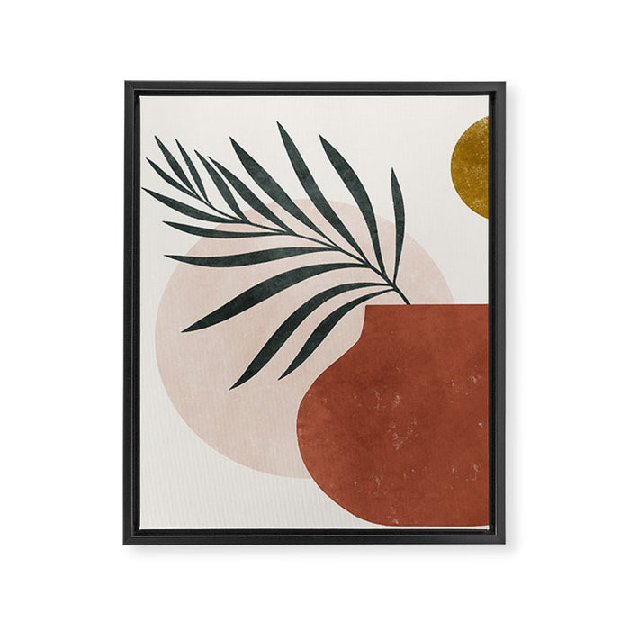 palm and vase Framed Canvas Print Gallery Image 1