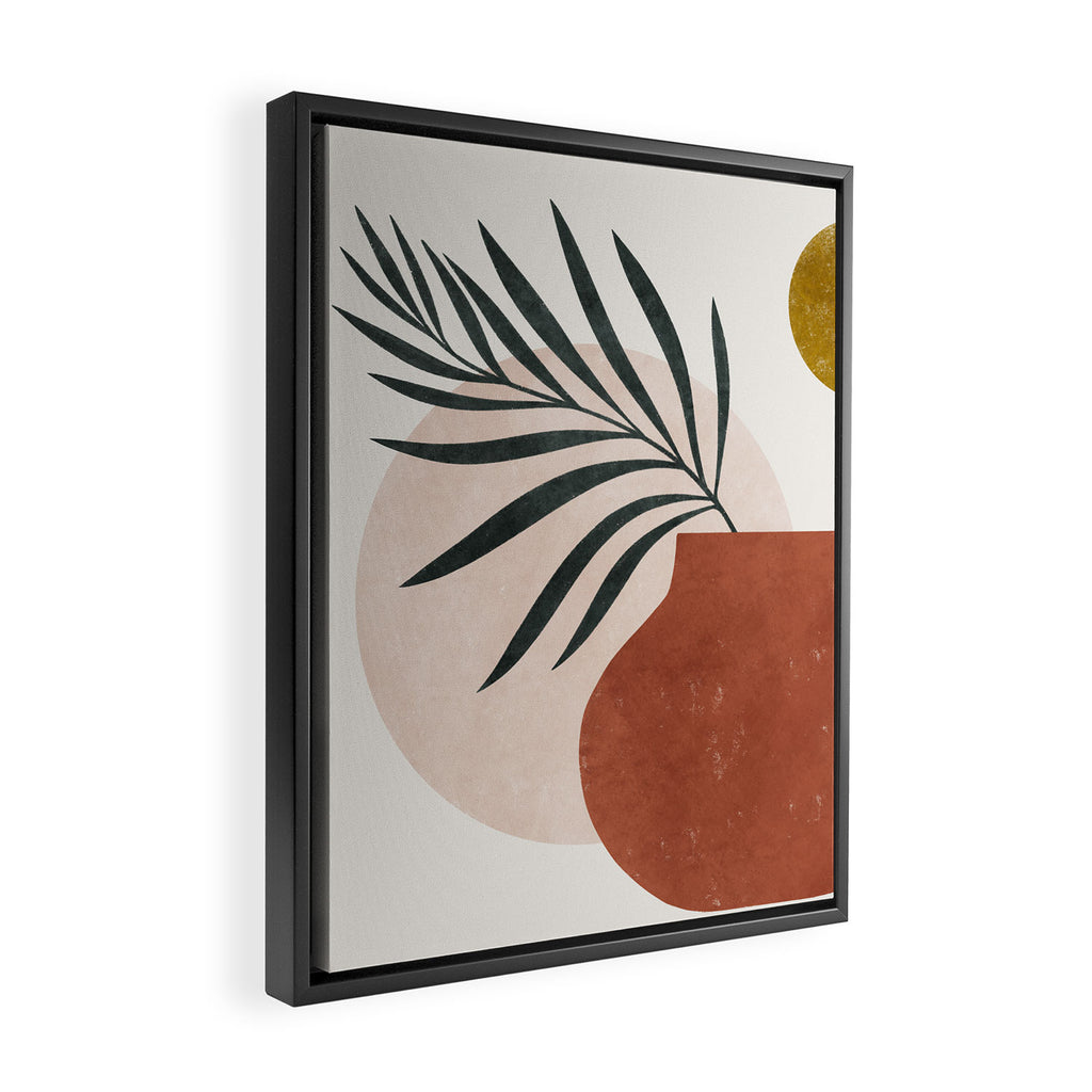 palm and vase Framed Canvas Print Gallery Image 2