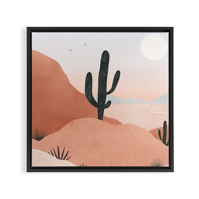 saguaro sunset Framed Canvas Print Gallery Image 3