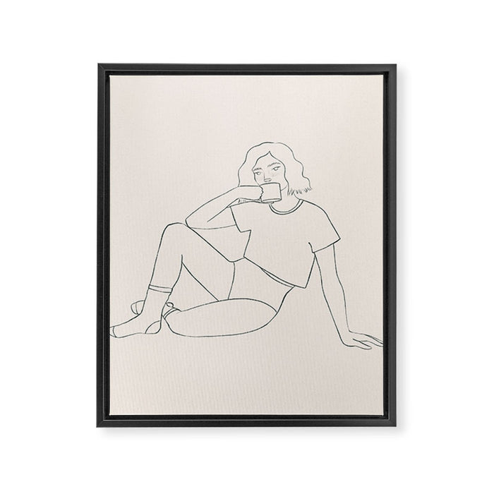 take a sip Framed Canvas Print Gallery Image 1