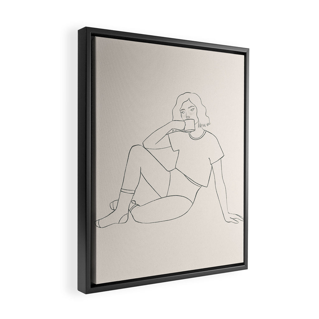 take a sip Framed Canvas Print Gallery Image 2