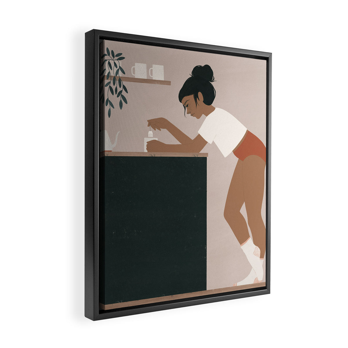 tea & undies Framed Canvas Print Gallery Image 2