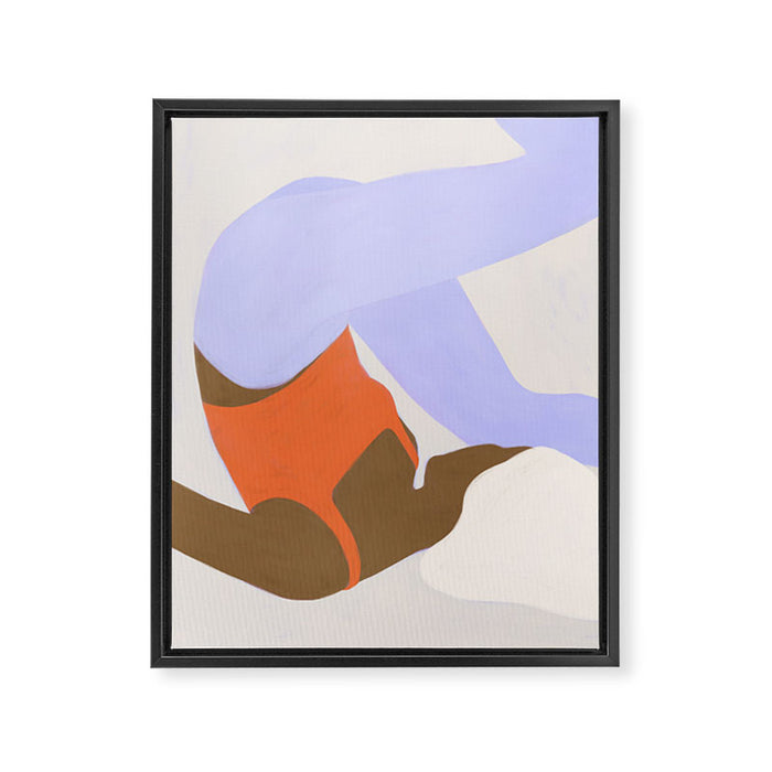 thinking pose Framed Canvas Print Gallery Image 1