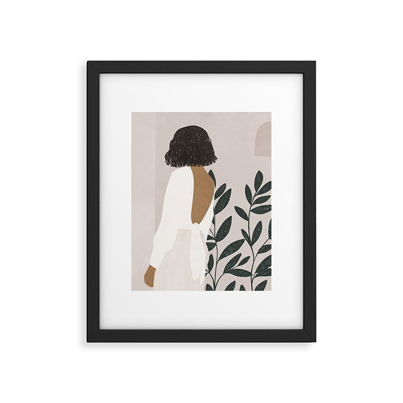 wearing white Framed Art Print Gallery Image 6