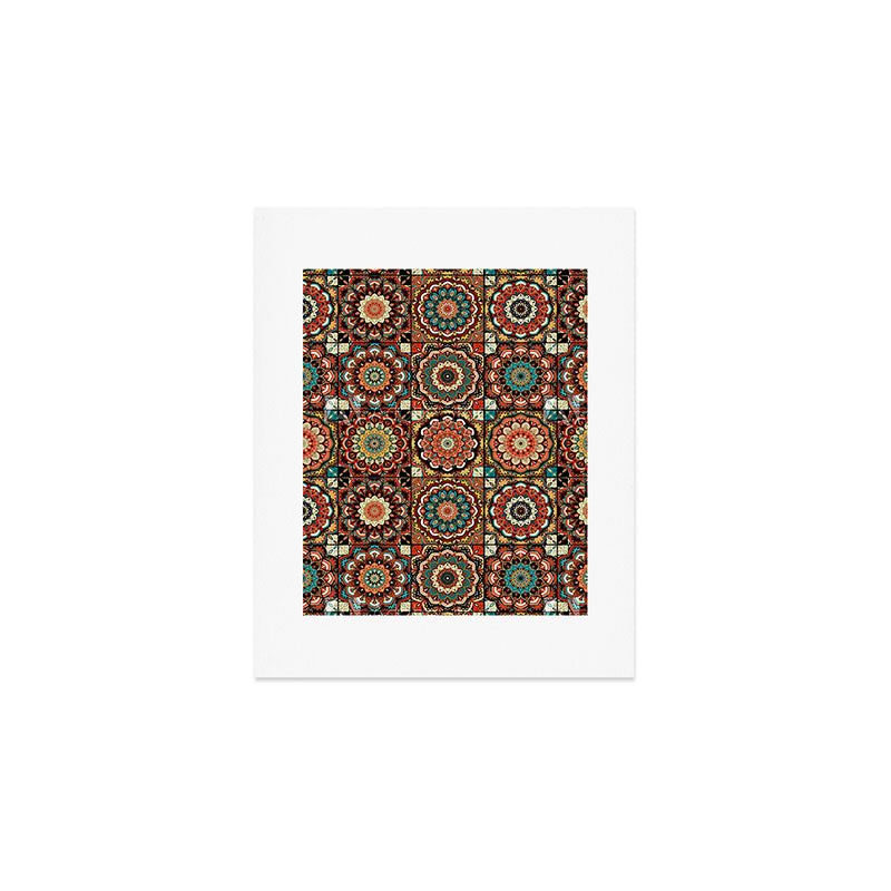 talavera mexican style pattern Art Print Gallery Image 1
