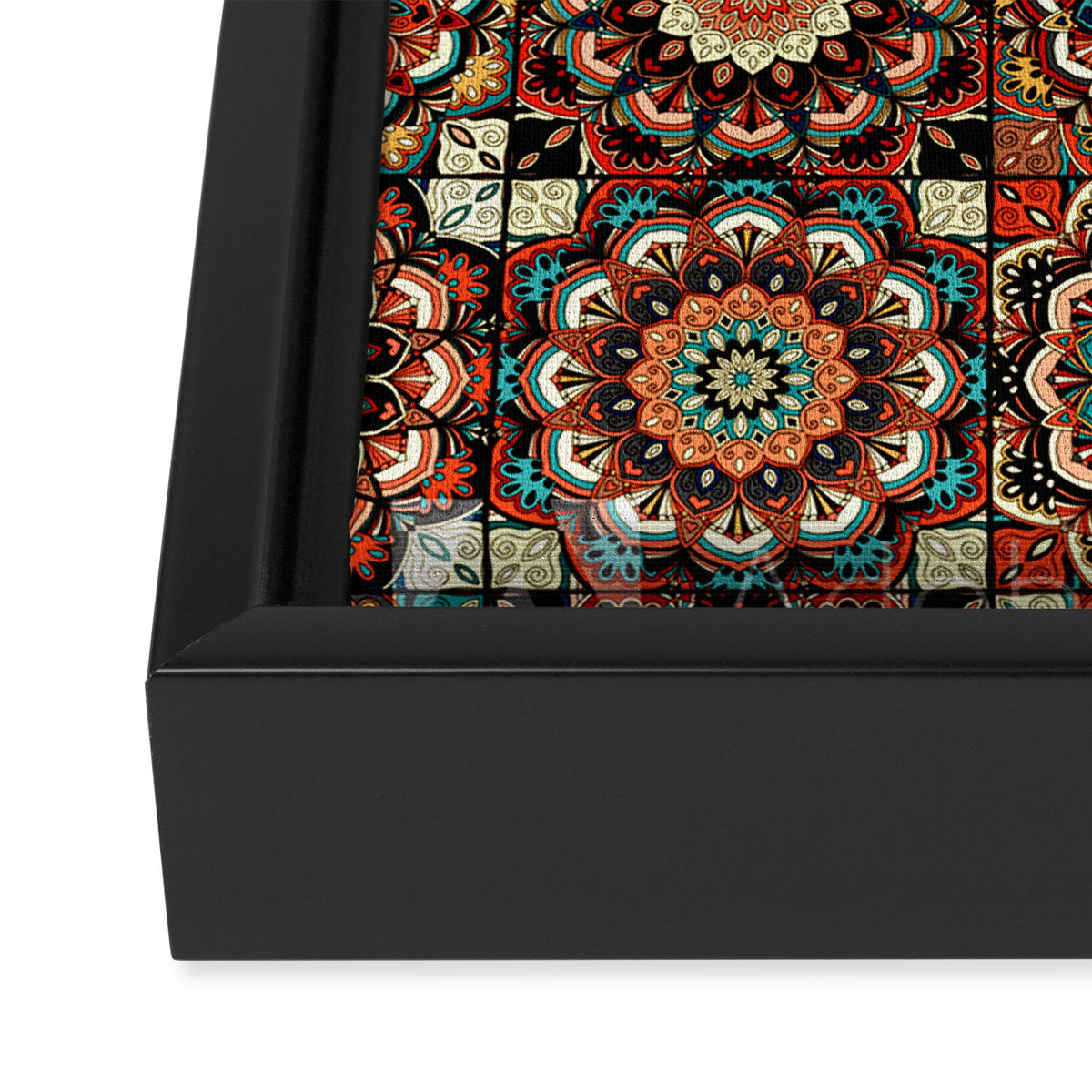 talavera mexican style pattern Framed Canvas Print Gallery Image 3