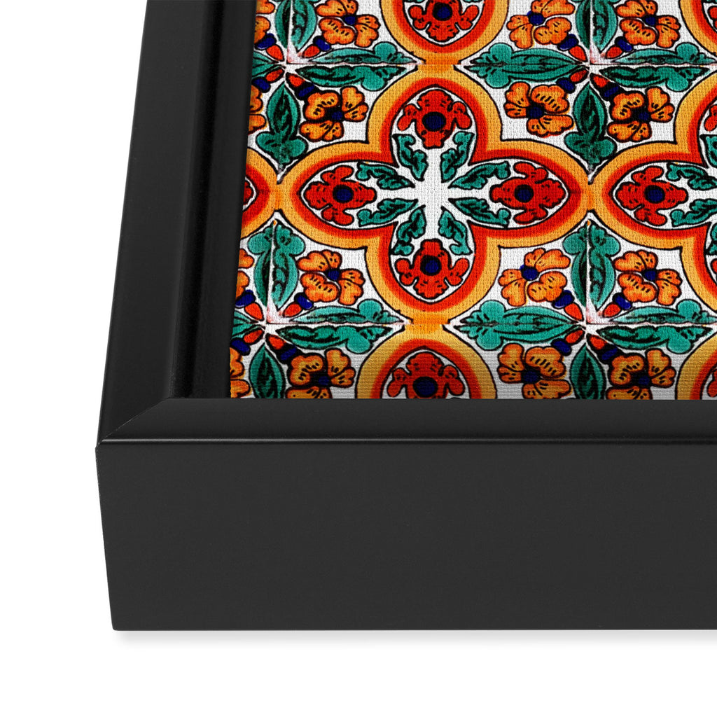 Talavera Mexican Tile Framed Canvas Print Gallery Image 3