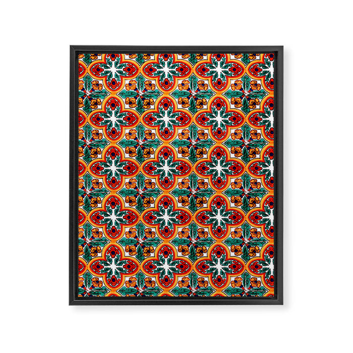 Talavera Mexican Tile Framed Canvas Print Gallery Image 1